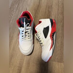 Air Jordan 5 Retro Low 'Fire Red' Mens 11